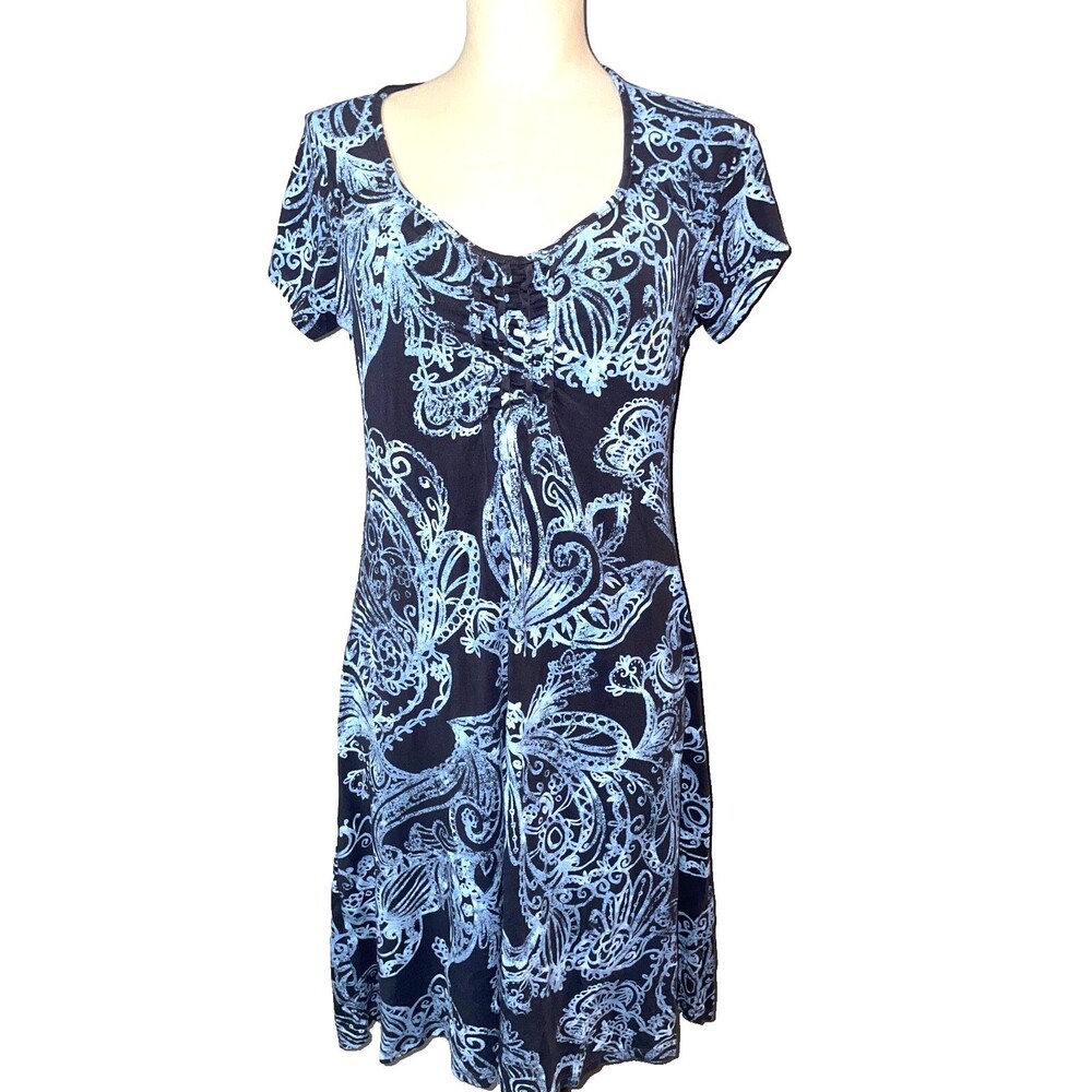Fresh Produce Women's Mini Dress size XS made in USA Stretch Knit Short Sleeve